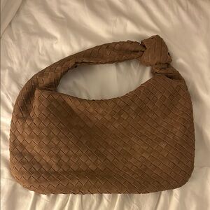 Brown Woven Shoulder Bag